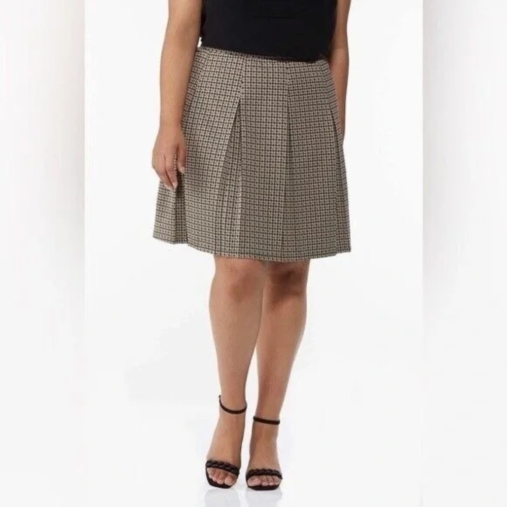 ❄️ Cato | Plus Size Houndstooth Mini Skirt Size 26/28